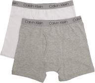 одежда и нижнее белье для мальчиков calvin klein: набор из 2-х трусиков stretch heather логотип