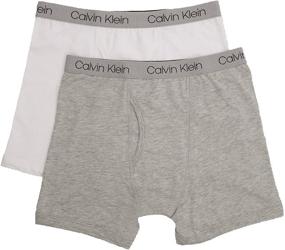 img 1 attached to Одежда и нижнее белье для мальчиков Calvin Klein: набор из 2-х трусиков Stretch Heather