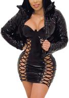 π§₯ kansoon women's shiny pu leather down jacket - zipper front quilted short puffer coat outerwear logo