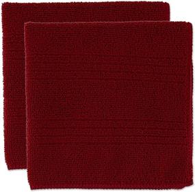 img 2 attached to 🧽 DII Red Microfiber Multi-Purpose Cleaning Set for Kitchen - Pack of 8