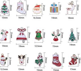 img 3 attached to SUNNYCLUE 1 Box 32Pcs 15 Styles 🎄 Christmas Enamel Charms Pendant for Jewelry Making & Decoration