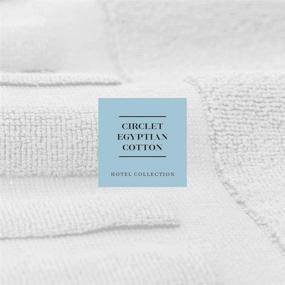 img 2 attached to 🛁 Luxurious Bath Mat Floor Towel Set - Highly Absorbent Cotton Hotel Spa Shower/Bathtub Mats [Not a Bathroom Rug] 22"x34", White, Pack of 2