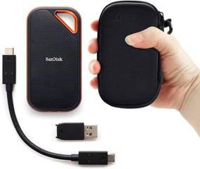 img 1 attached to 💼 Highly Compatible Case for SanDisk Extreme Pro & Crucial X8 - USB-C, 500GB/1TB/2TB Portable External SSD