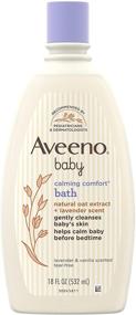 img 4 attached to Aveeno Baby Calming Comfort Bath: Lavender & Vanilla Scents, Gentle & Tear-Free Formula, Paraben & Phthalate-Free - 18 Fl Oz (Pack of 1)