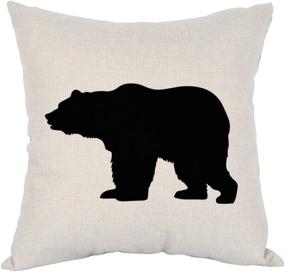 img 4 attached to 🐻 Moslion Bear Pillow: Stylish Home Décor Throw Pillow Cover for Couch, Sofa, Bedroom, Living Room, Kitchen, Car - 18 x 18 Inch Square Pillow Case