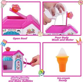 img 1 attached to 🛁 AugToy Bath Toys for Toddlers 3-4 Years: Ice Cream Foam Maker Set for Kids Ages 4-8: Bubble Pretend Cake Play Set, Bathtub Water Toys for Girls & Boys Age 3 4 5. Perfect Christmas Gifts