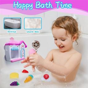 img 3 attached to 🛁 AugToy Bath Toys for Toddlers 3-4 Years: Ice Cream Foam Maker Set for Kids Ages 4-8: Bubble Pretend Cake Play Set, Bathtub Water Toys for Girls & Boys Age 3 4 5. Perfect Christmas Gifts