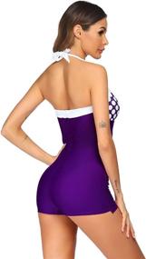 img 1 attached to Stylish Ekouaer Womens Keyhole Swimsuit Monokini: Trendy Women's Clothing in Swimsuits & Cover Ups