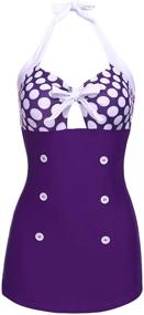 img 4 attached to Stylish Ekouaer Womens Keyhole Swimsuit Monokini: Trendy Women's Clothing in Swimsuits & Cover Ups