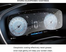 img 3 attached to 🚗 R RUIYA Car Dashboard Nano Screen Protector for 2021 Hyundai Santa Fe TM 12.3 Inches Display Touchscreen Tempered Glass 9H Hardness HD Clear Anti-Scratch Film Compatible for Hyundai Accessories (12.3" Dashboard Nano Film)