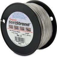 🔒 wire & cable specialties super softstrand: vinyl coated stranded stainless steel wrapping - size 3, 1125 ft (342.9 m) picture wire logo
