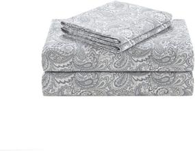 img 3 attached to 🛏️ Ultra Soft and Breathable 100% Cotton Percale 4 Piece Bedding Set with Deep Pocket and Printed Paisley Multi Pattern - Queen Size, Comfort Spaces Sheets with Pillow Cases