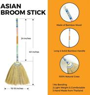 🧹 sn skennova asian broom: indoor and outdoor handheld household broom for cleaning floors - powerful hardwood sweeper with circle cleaning brush - optimal house broom for efficient cleaning logo