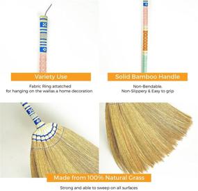 img 3 attached to 🧹 SN SKENNOVA Asian Broom: Indoor and Outdoor Handheld Household Broom for Cleaning Floors - Powerful Hardwood Sweeper with Circle Cleaning Brush - Optimal House Broom for Efficient Cleaning