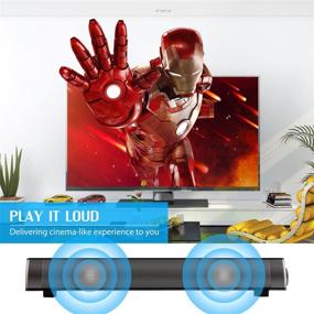 img 3 attached to 🔊 Wired and Wireless Bluetooth TV Soundbar Speaker with Surround Sound - Perfect for Home Theater, TV, PC, and Cellphone