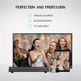 img 1 attached to 🔊 Wired and Wireless Bluetooth TV Soundbar Speaker with Surround Sound - Perfect for Home Theater, TV, PC, and Cellphone