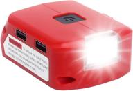 🔌 elefly m18 dual usb charger adapter with led work light - replacement for milwaukee m18 power source 49-24-2371, compatible with m18 battery 48-11-1850 48-11-1862 48-11-1820 логотип