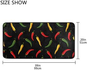 img 2 attached to AGONA Anti Fatigue Kitchen Mat - Red Green Yellow Chili Pepper Design - Non Slip Kitchen Floor Mat - Cushioned Comfort Standing Mat - Indoor Outdoor Entry Rug - Home Kitchen Carpet - 39x20 inches