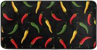 agona anti fatigue kitchen mat - red green yellow chili pepper design - non slip kitchen floor mat - cushioned comfort standing mat - indoor outdoor entry rug - home kitchen carpet - 39x20 inches logo