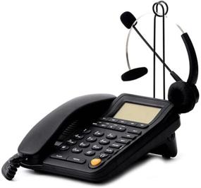 img 2 attached to P-017BN-2 HePesTer Call Center Corded Phone with Headset, Caller ID, Speakerphone – Ideal for Home Office and Landline Telephone Use