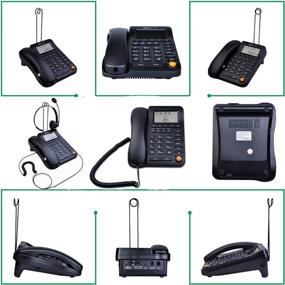 img 3 attached to P-017BN-2 HePesTer Call Center Corded Phone with Headset, Caller ID, Speakerphone – Ideal for Home Office and Landline Telephone Use