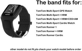 img 3 attached to 🌿 MOTONG Силиконовый запасной браслет для спортивных часов Tomtom Multi-Sport GPS - мятный зеленый силиконовый ремешок для часов Tomtom Multi-Sport + HRM, часов Tomtom Multi-Sport Cardio и многих других!