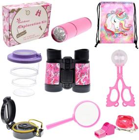 img 3 attached to 🦄 ShaqMars Girls Unicorn Binoculars with Flashlight and Magnifying Feature
