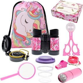 img 4 attached to 🦄 ShaqMars Girls Unicorn Binoculars with Flashlight and Magnifying Feature