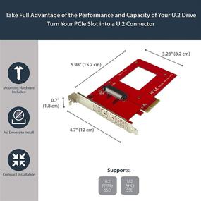 img 3 attached to 🔌 StarTech.com U.2 to PCIe Adapter - x4 PCIe - For 2.5" U.2 NVMe SSD - SFF-8639 PCIe Adapter - U.2 SSD - PCIe SSD - U.2 Drive (PEX4SFF8639) - Enhanced SEO