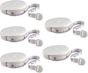 img 4 attached to eZAKKA 5-Pack Soft Tape Measure Set - 60 Inch Retractable Measuring Tape for Sewing, Tailoring, and Body Measurements