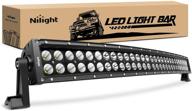 🚘 nilight 71013c-a: 32" 180w spot flood combo led driving lamp - powerful off road fog lights for suv, boat, jeep - 2 years warranty logo