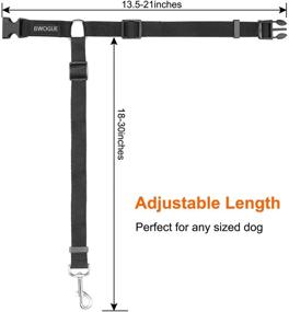 img 1 attached to 🐾 BWOGUE Dog Cat Seat Belts for Pets Safety - Adjustable Car Headrest Restraint Harness and Vehicle Seatbelt Leads