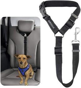 img 4 attached to 🐾 BWOGUE Dog Cat Seat Belts for Pets Safety - Adjustable Car Headrest Restraint Harness and Vehicle Seatbelt Leads