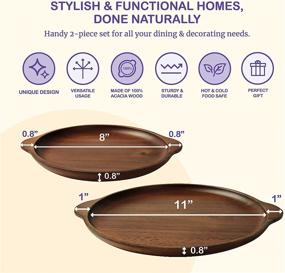 img 3 attached to Sooooul Wooden Serving Trays Set: Elevate your Serving Experience!