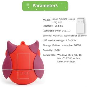 img 1 attached to 🎁 5 пакетов по 16 Гб флешек BorlterClamp с прелестными животными узорами - идеальный подарок для студентов и детей.