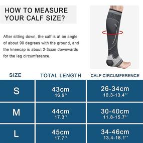 img 1 attached to 🦵 Calf Compression Sleeves - Ultimate Support for Recovery, Varicose Veins, Shin Splints & Calf Pain Relief. Leg Compression Socks for Running, Cycling & Sports (Grey, Medium)