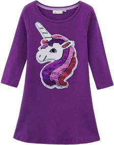 img 3 attached to 🦄 HH Family Sparkly Unicorn Mermaid Rainbow Dresses for Girls