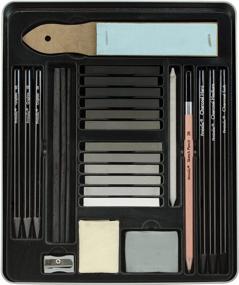 img 1 attached to 🎨 Pentalic Charcoal Drawing Noir Set: Unleash your Artistic Skills with Superior Quality