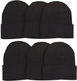 img 2 attached to 🧢 Men’s Pack of 6 Double Layered Winter Warm Basic Beanies by ToBeInStyle