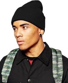 img 1 attached to 🧢 Men’s Pack of 6 Double Layered Winter Warm Basic Beanies by ToBeInStyle