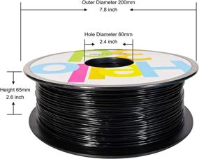 img 2 attached to 🖤 Premium Black OEM PETG Filament for High-Quality 3D Printing