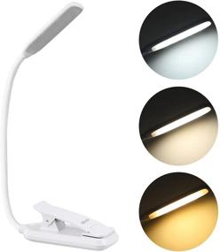 img 1 attached to 📚 OSALADI Rechargeable LED Book Light: Clip-on Reading Light with 3 Brightness Levels & Eye Protection – Perfect for Reading in Bed, Car, and Travel