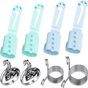 img 4 attached to 🧶 Complete Hand Knitting Kit: 8-Piece Yarn Guide Finger Holder Set with 4 Plastic and 2 Metal Guides, 2 Stainless Steel Thimbles, and 2 Adjustable Braided Rings for Crochet Craft