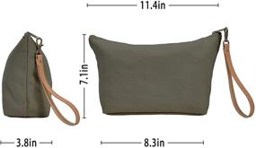 img 3 attached to 💄 Vercrod Minimalist Canvas Makeup Bag: Organizing Travel Essential Cosmetics in Style!