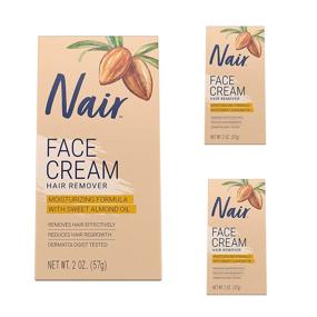 img 4 attached to 🧔 Nair's 2 oz Pack of 3: Moisturizing Face Cream for Upper Lip, Chin, and Facial Care