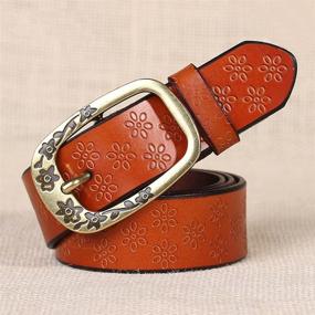 img 2 attached to Genuine Cowhide Leather Vintage Dresses Women's Accessories in Belts