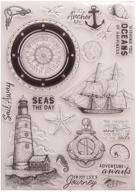 kwellam seas the day: sail away with anchor, sailboat, starfish, lighthouse, conch, compass clear stamps for card making, decoration, and diy scrapbooking (item #21051507) logo