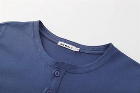 img 2 attached to Вельмели - футболка Henley с изогнутым фасоном, мужская одежда и рубашки