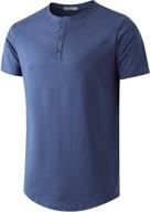 wemely henley curved fashion t shirt men's clothing and shirts logo