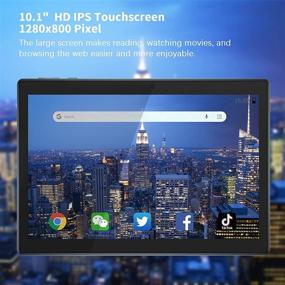 img 1 attached to 📱 10 inch Tablet Android 10.0 OS - HD IPS Touchscreen, 2GB RAM + 32GB Storage, Quad-Core CPU - Black